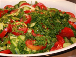 Салат овощной с Оливковым маслом